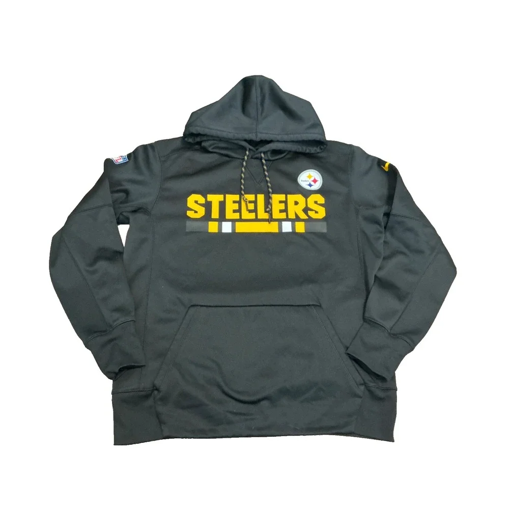 Pittsburgh Steelers Nike Sweatshirt Men M Black NFL Football Therma-FIT